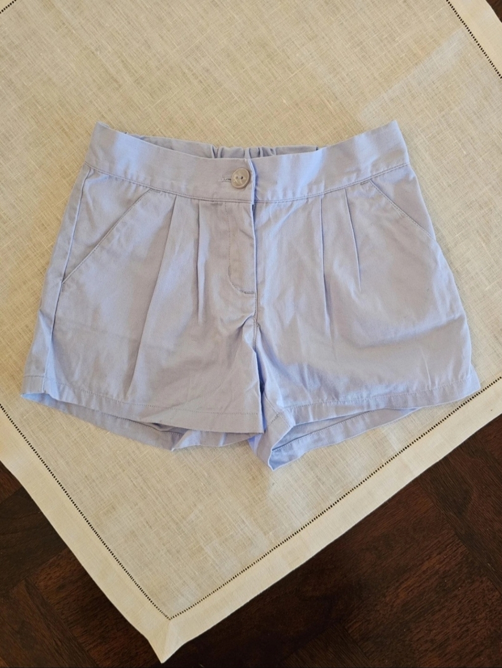 Janie and Jack Light Purple Pleated Girls' Cotton Shorts